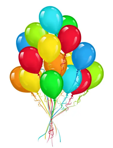 Vector illustration of Illustration of a bouquet of balloons