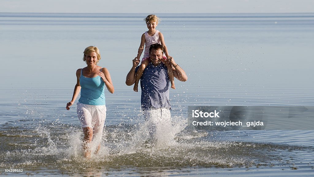 Família divertida, mar e sol - Royalty-free Adulto Foto de stock