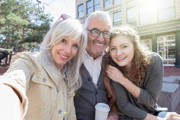 istock Grandparents take selfie with granddaughter 1042599994