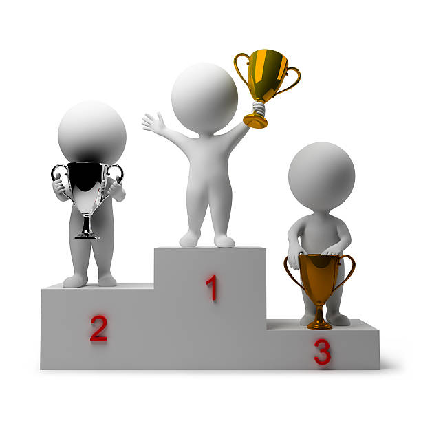 istock 3d small people - rewarding of winners 104260166