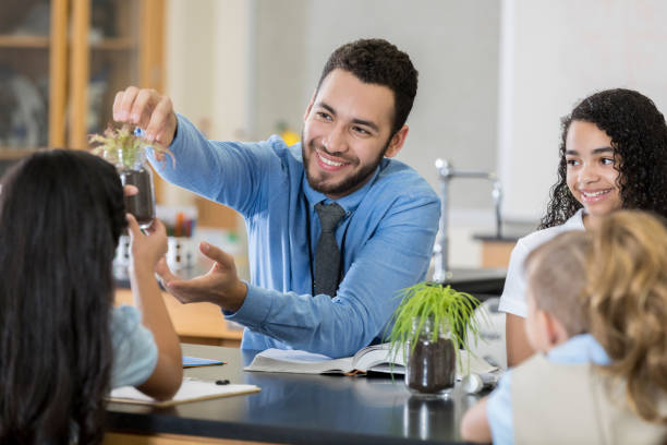 istock Horticulture teacher teaches about plants 1042602694