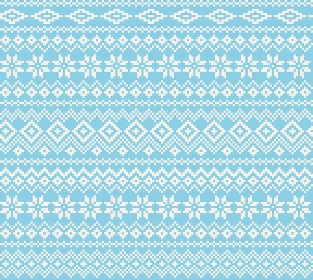 Jersey pattern EPS10 file. Don't contain blending objects. Grouped. Swatch is seamless. scandinavian culture stock illustrations