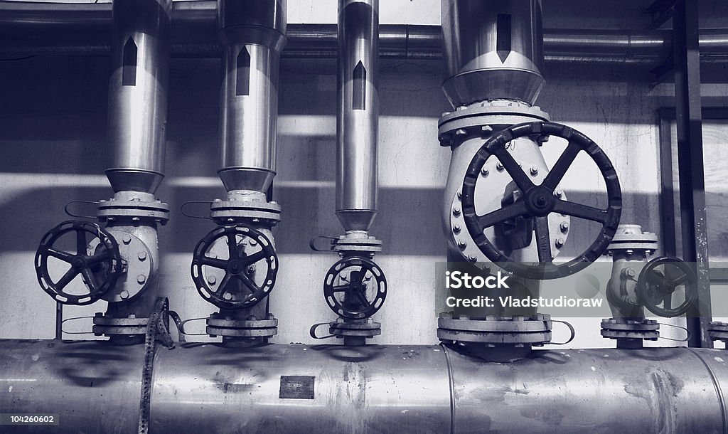 Sistemi di gas e petrolio Industria - Foto stock royalty-free di Acciaio