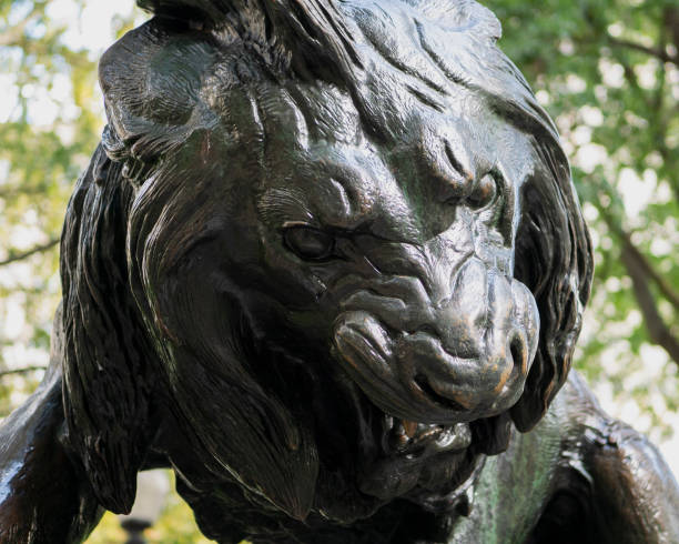 istock Antoine-Louis Barye Lion Sculpture 1042607258