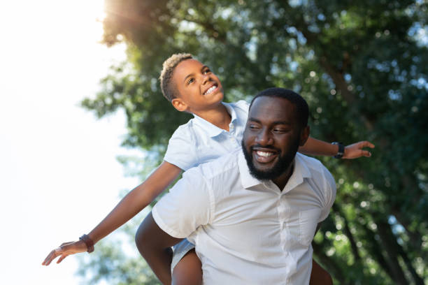 istock Delighted happy nice boy looking at the sky 1042610152