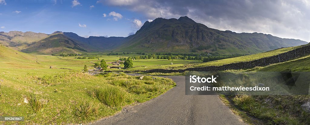 Open road  Agricultural Field Stock Photo