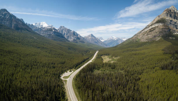 istock Aerial Highway in Banff 1042618692