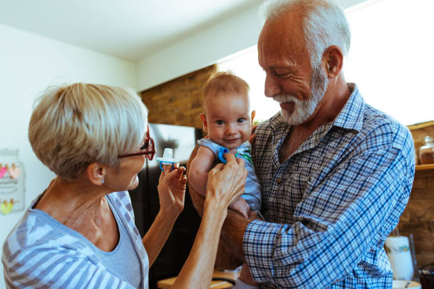istock Grandparents and firstborn grandson 1042622508