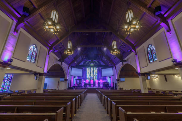メンロパーク メンロー パーク、サン mateo 郡、カリフォルニア、米国長老派教会の内部。 - sacred building ストックフォトと画像