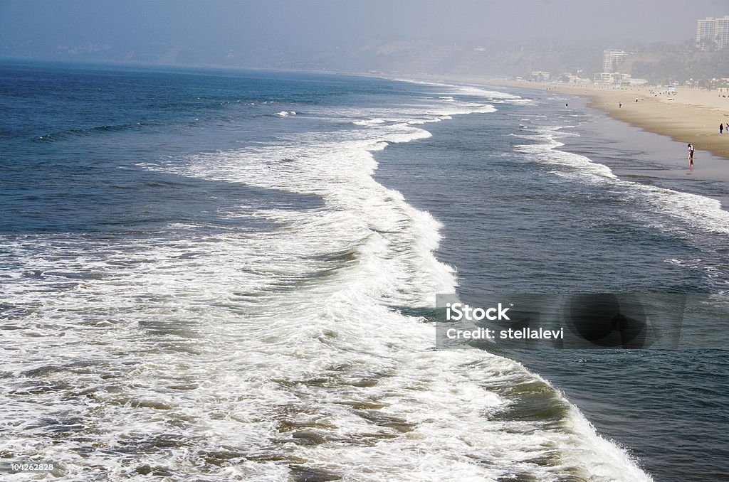 Santa Monica Beach- vista do pier - Royalty-free Ao Ar Livre Foto de stock