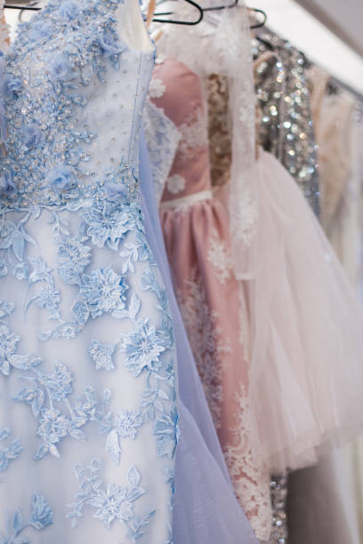 istock Dresses in showroom. 1042628610