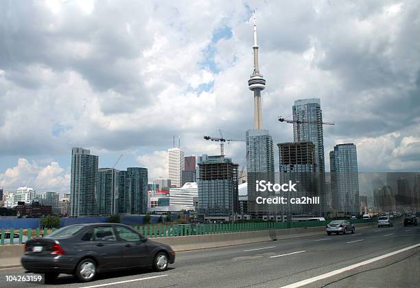 Toronto From The Gardiner Stock Photo - Download Image Now - Toronto, Car, Road