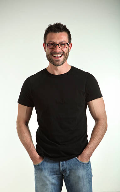 istock Man wearing glasses with hands in pockets 104263659