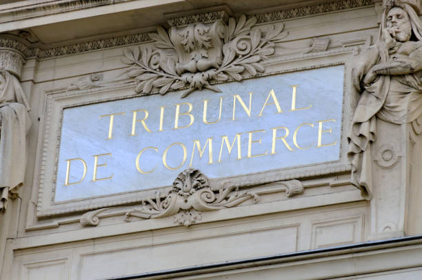 court of commerce of Paris, France stock photo