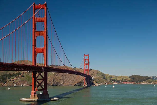 Golden Gate Bridge and San Francisco stock photo