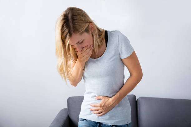 istock Pregnant Woman Suffering From Nausea 1042650978
