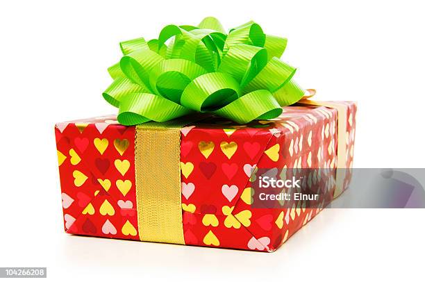 Gift Box Isolated On The White Background Stock Photo - Download Image Now - Box - Container, Color Image, Colors