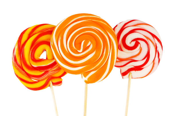 istock Colourful lollipop isolated on the white background 104266261