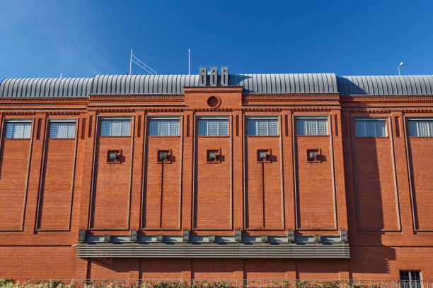 istock Red brick wall in an old brewery 1042666884