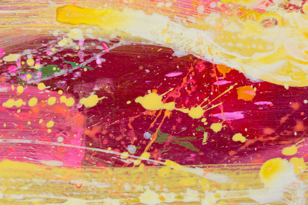 istock Multicolored paint stains, drips, splashes, mixing. Abstract colorful background. 1042673752