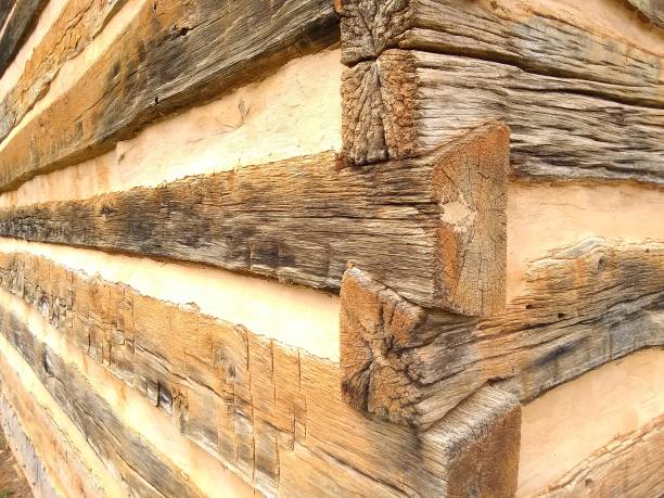 istock Log cabin detail 1042693192