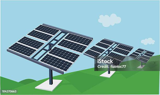 Installazione Di Pannelli Solari Per Creare Energia - Immagini vettoriali stock e altre immagini di Economia verde