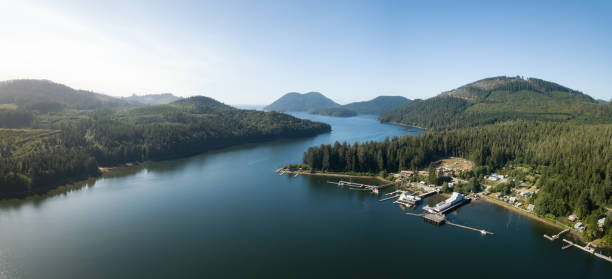 istock Aerial view of Winter Harbour, BC 1042706778