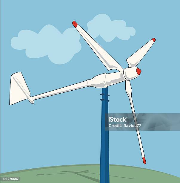 Turbina Eolica - Immagini vettoriali stock e altre immagini di Ambiente - Ambiente, Benessere, Economia