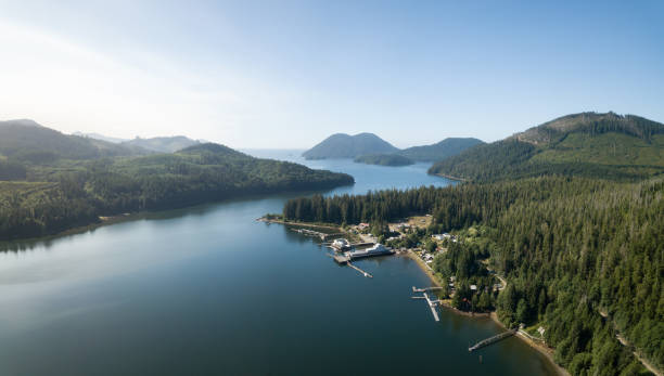 istock Aerial view of Winter Harbour, BC 1042707222