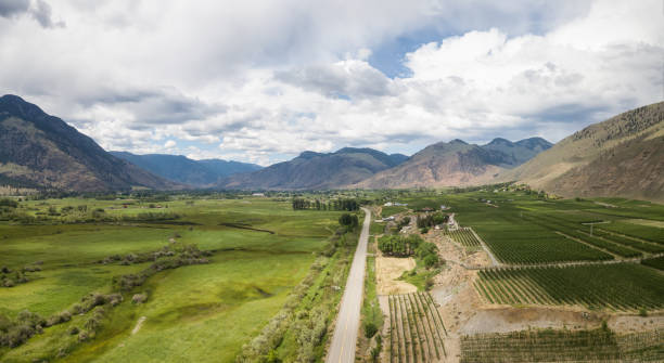 istock Aerial view of Farm Fields 1042709092