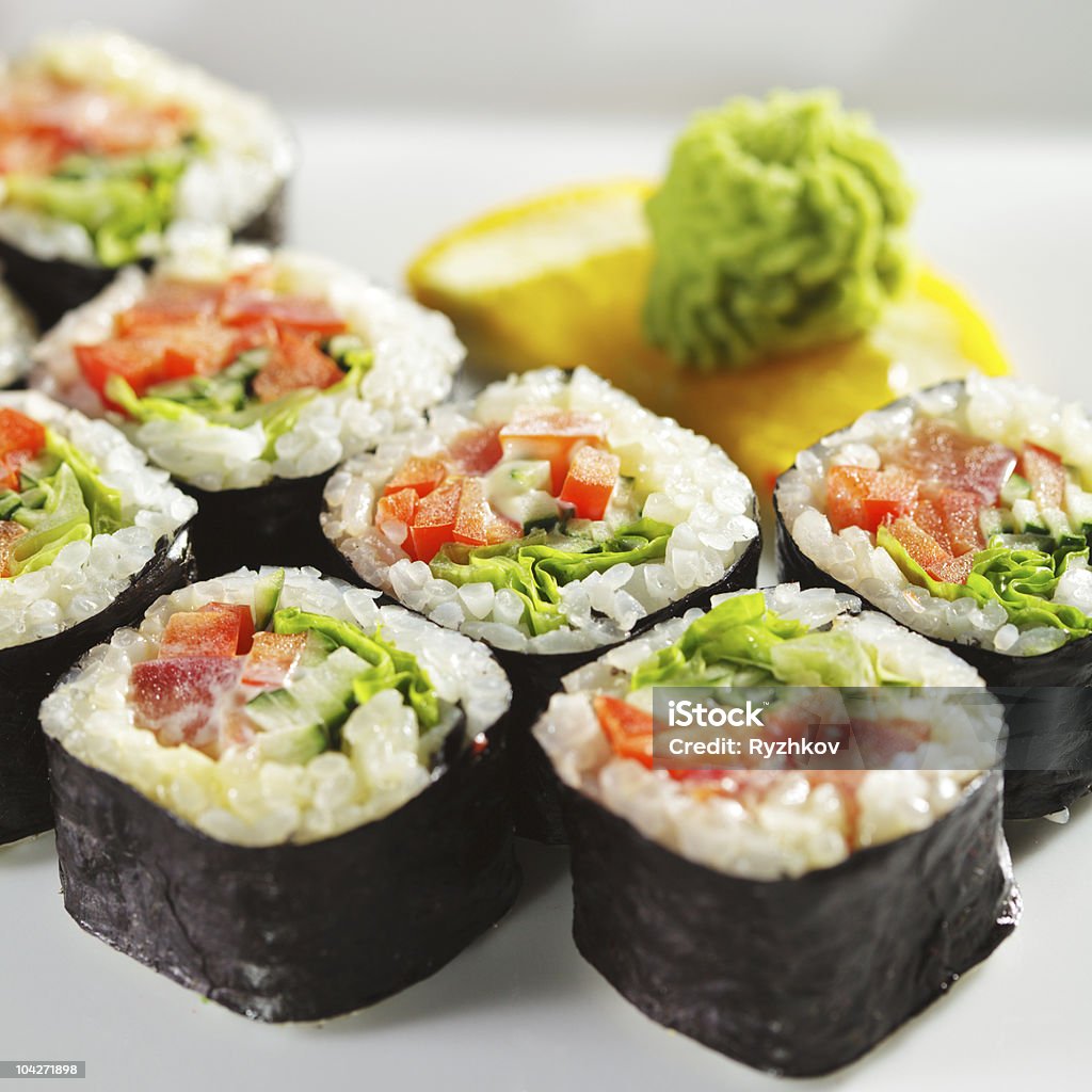 Comida japonesa Sushi Maki - - Royalty-free Sushi Foto de stock