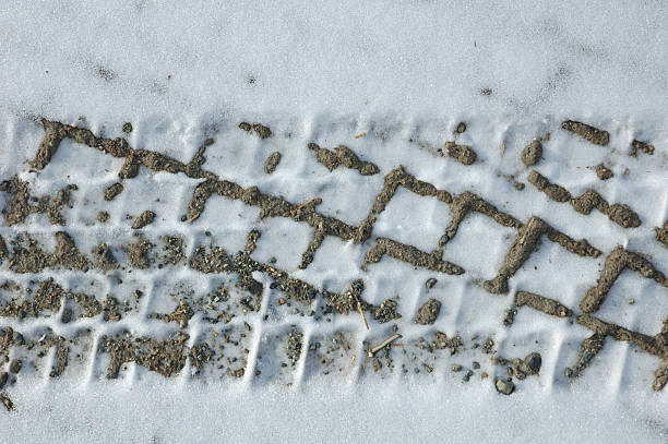 istock snow tires - winter texture series 104271955