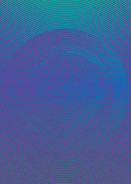 Vector illustration of Futuristic abstract background with colorful concentric circles