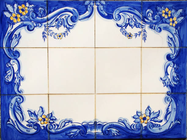 tile plaque in wall at portuguese street
