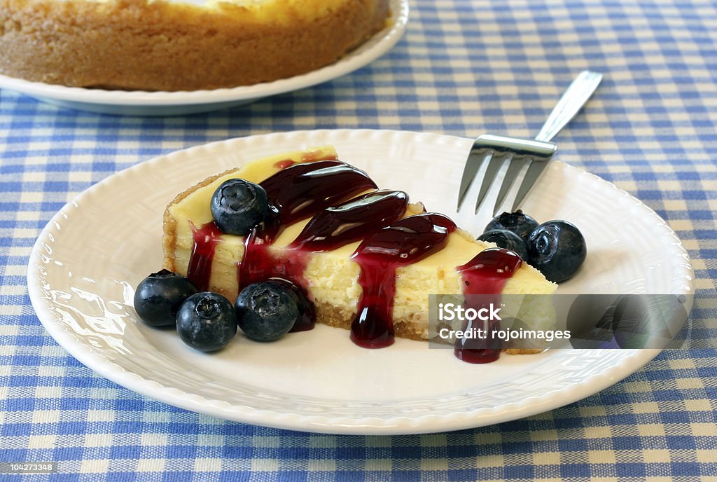 Cheescake mit Blaubeeren - Lizenzfrei Amerikanische Heidelbeere Stock-Foto