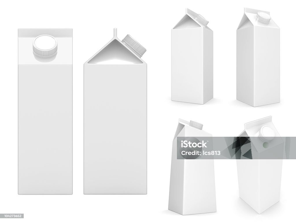 Caixas de leite - Foto de stock de Embalagem cartonada de leite royalty-free