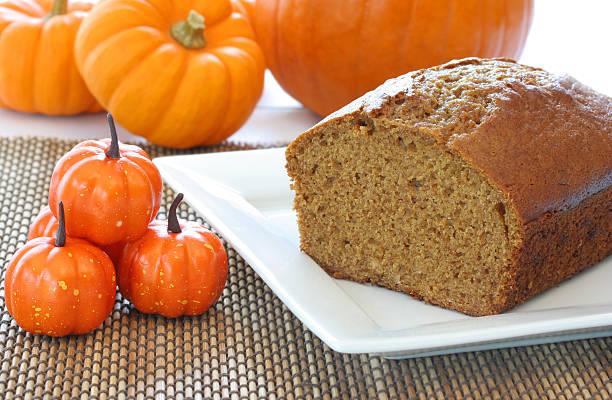 istock A piece of pound cake surrounded by pumpkins 104273873