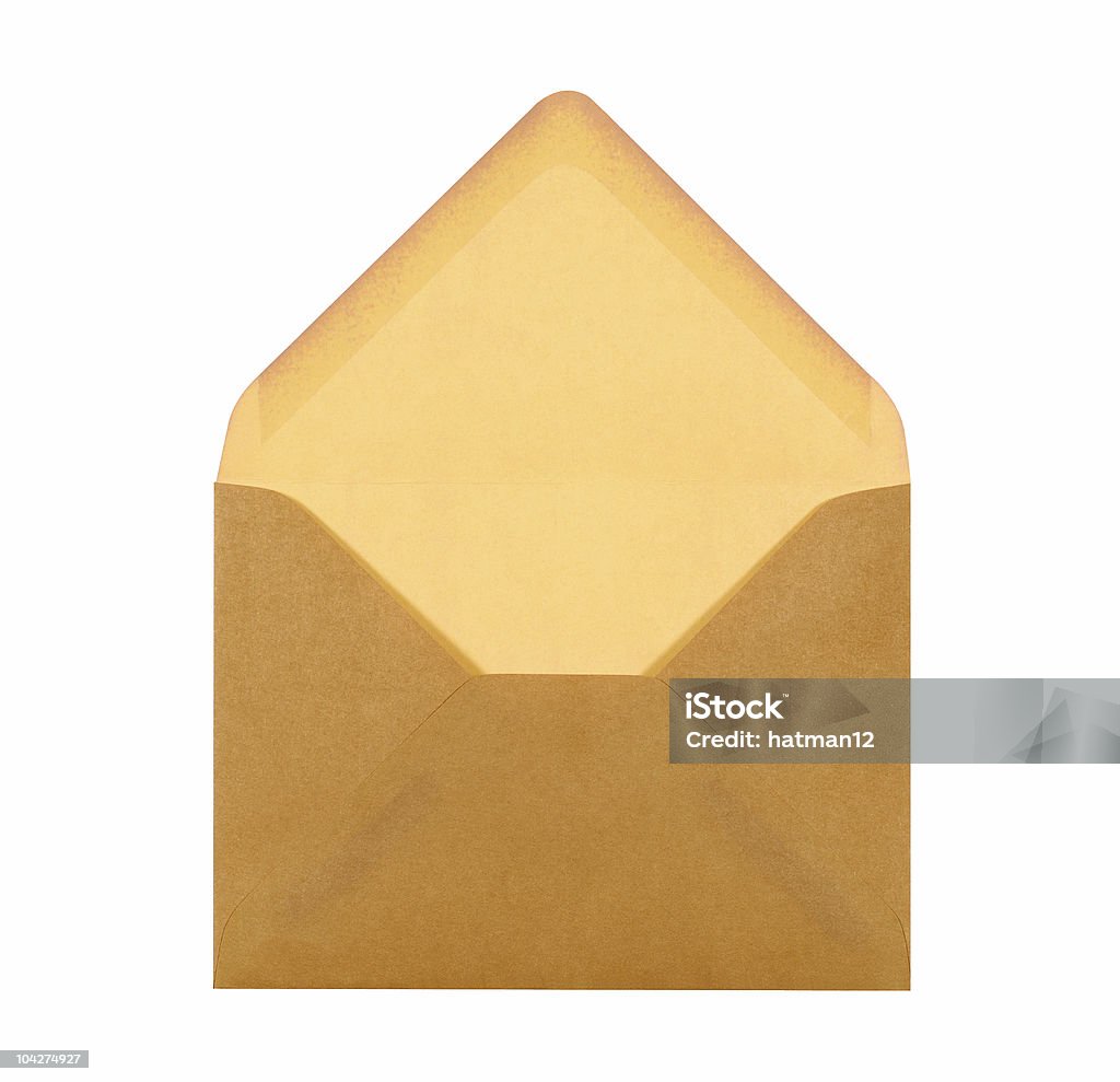 Brown paper envelope open Open brown paper envelope isolated against a white background (clipping path provided).  If you’d like to see my complete collection of cards and envelopes please CLICK HERE.  Alternative version of this file shown below: Blank Stock Photo