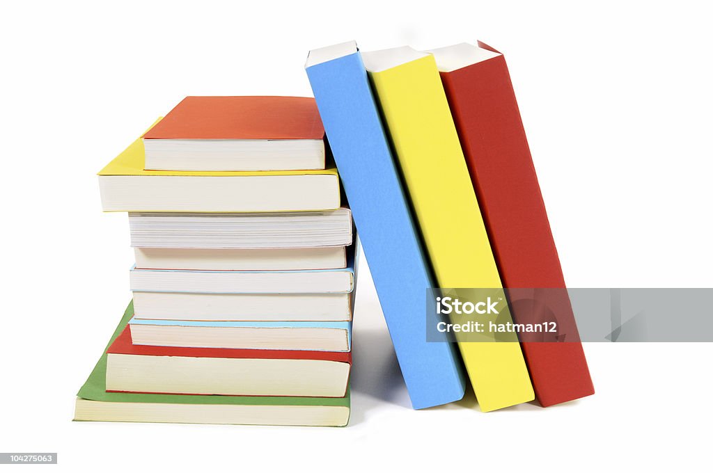Coleção de livros coloridos Livro de Capa Mole - Foto de stock de Espaço Vazio royalty-free