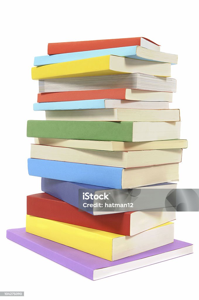 Untidy pilha de livros coloridos, Livro de Capa Mole - Royalty-free Livro de Capa Mole Foto de stock