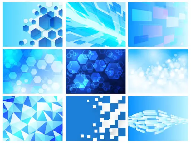 Vector illustration of blue backgrounds