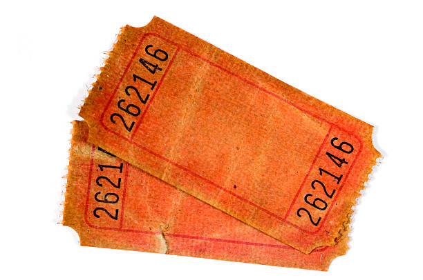 istock Pair of stained blank admission tickets 104275300