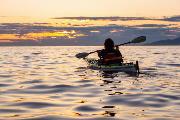 istock Sea Kayaking during a Vibrant Sunset 1042760600