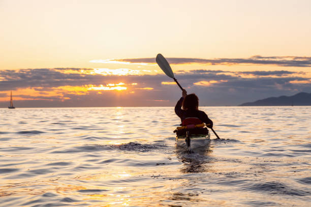 havskajak i jeriko - burrard inlet bildbanksfoton och bilder