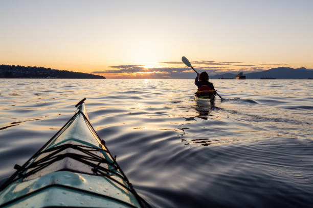 istock Sea Kayaking during a Vibrant Sunset 1042760772