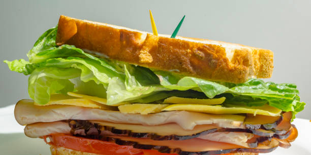 istock Deli sandwich with toothpicks to secure filling 1042765884