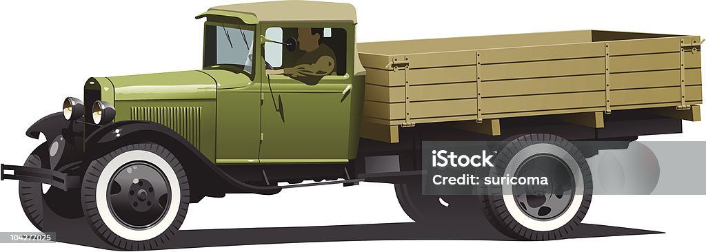 ヴィンテージのトラック - 1930～1939年のロイヤリティフリーベクトルアート