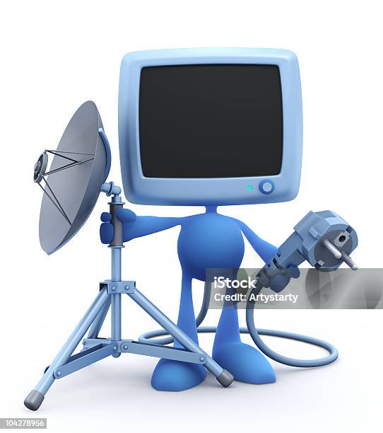 Next Generation Da Home Tv Autoligar Sistema - Fotografias de stock e mais imagens de Azul - Azul, Fora de moda - Estilo, Fundo Branco