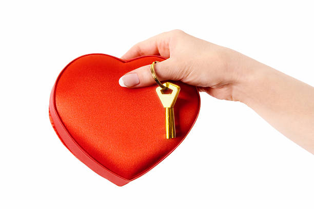 istock Sweet key from female heart. Concept 104279029