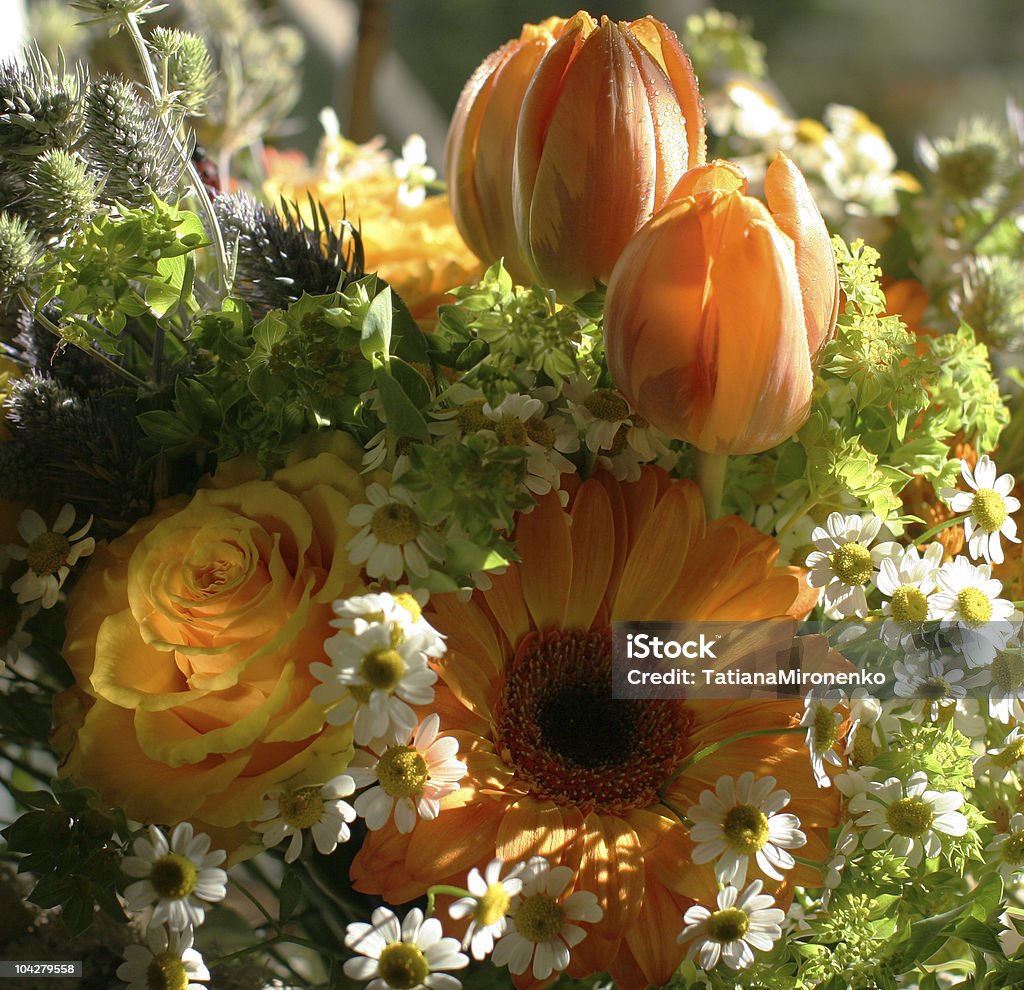 bouquet orange - Photo de Anniversaire libre de droits